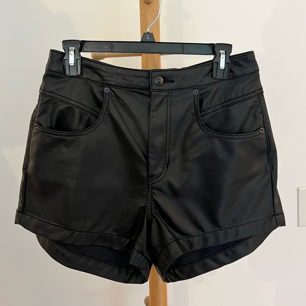 Free People Faux Leather Shorts